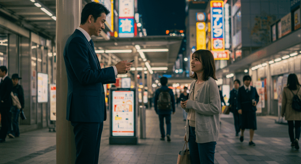 事前にショートメッセージで時間や待ち合わせ場所、服装など事前にやり取りしていたので当日の待ち合わせはスムーズでした。